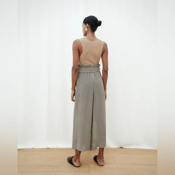 NANUSHKA brown Fran swimsuit with knotted detail